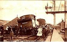 Derailment of the 666 locomotive, at North Walsham's Great Eastern Railway Station.