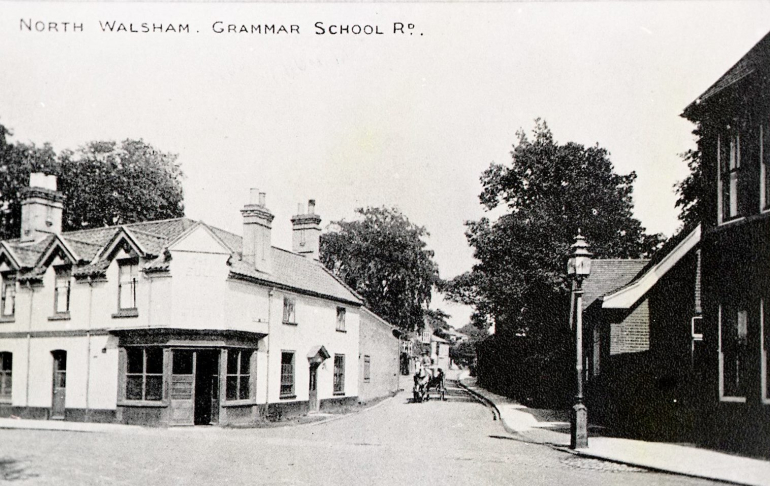 Photograph. The Bull Public House, Grammar School Road, North Walsham (North Walsham Archive).
