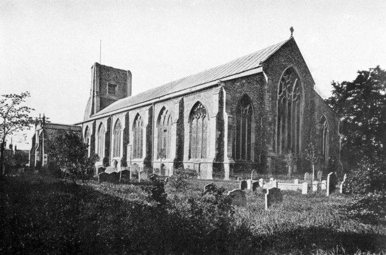 Photograph. Church before 1900 (North Walsham Archive).