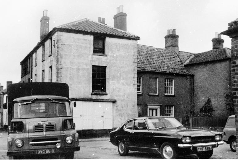 Photograph. Church Plain, off Vicarage Street, North Walsham (North Walsham Archive).