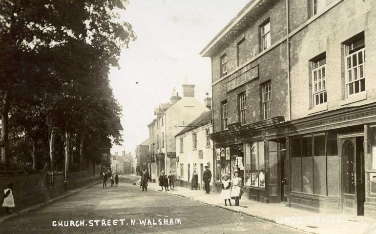 Photograph. Church Street, North Walsham (North Walsham Archive).