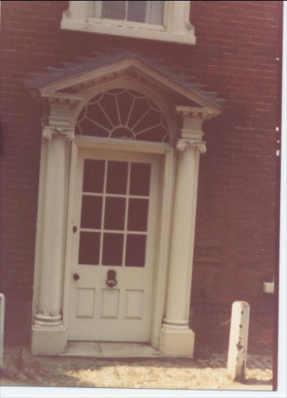 Photograph. Doorway of Aylsham House, North Walsham. 1990's ? (North Walsham Archive).