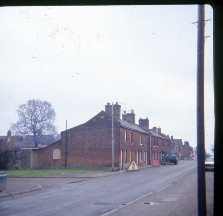 Photograph. Hall Lane Cottages, North Walsham (North Walsham Archive).