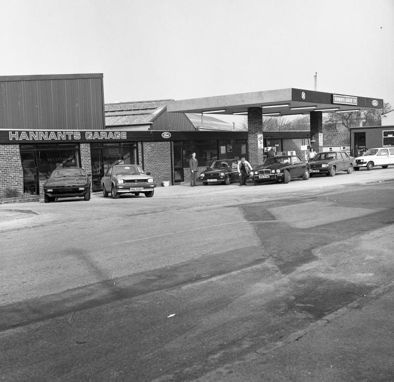 Photograph. Hannant's Garage, Bacton Road, North Walsham (North Walsham Archive).
