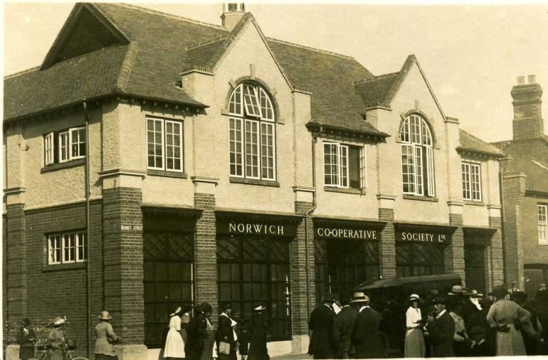 Photograph. New Co-Op, Market Street, North Walsham (North Walsham Archive).