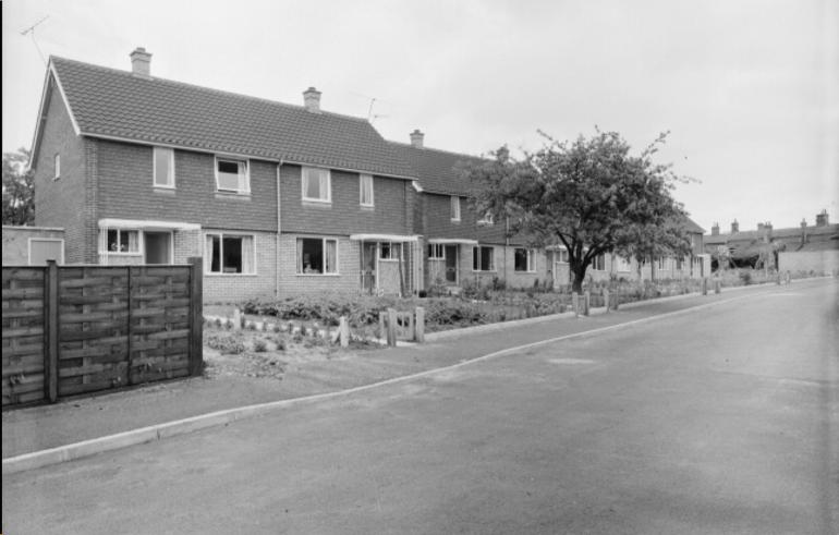 Photograph. Northfield Road, North Walsham (North Walsham Archive).