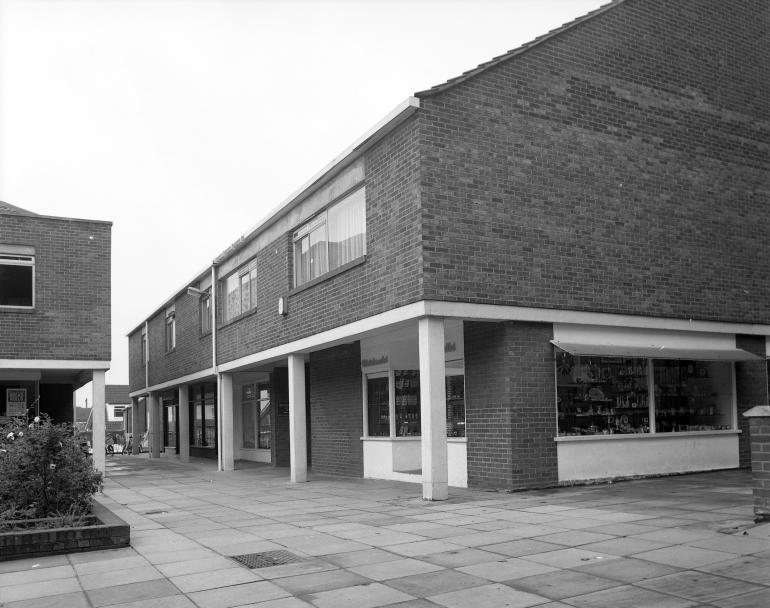 Photograph. St Nicholas Court shopping precinct, North Walsham (North Walsham Archive).