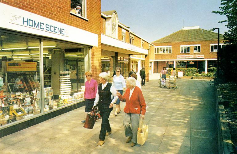 St Nicholas Court shopping precinct, North Walsham (North Walsham Archive) Photograph. St Nicholas Court shopping precinct, North Walsham (North Walsham Archive).